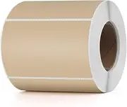YIKIADA Direct Thermal Labels 2 X 3 Inches Khaki Rectangle Thermal Sticker Paper Self- Adhesive Waterproof Shipping Labels for Busineses & Warehouses 500 PCS per Roll