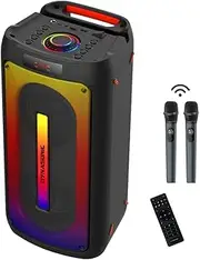 [DYNASONIC] D30 Wireless Outdoor Speaker Portable Bluetooth Speaker Wireless Stereo System Powerful Sound Player with Built-in LED Lighting Micro SD FM Radio USB