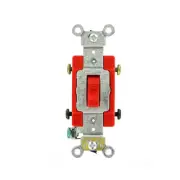 20 Amp Industrial Grade Heavy Duty Double-pole Toggle Switch, Red |