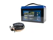 Adventure Kings 115AH AGM Deep Cycle Battery + 1.3m 12V LED Strip Light Camping
