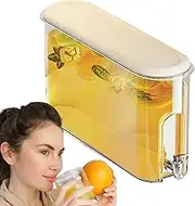 Refrigerator Drink Dispenser - Ice Juice Dispenser with Spigot - Leakproof Jug with Lid, Cold Water Pitcher, Lemonade Stand Juice Container for Daily Use
