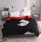 3D Black Red NAO7777 Bed Pillowcases Quilt Duvet Cover Set Queen King Fay
