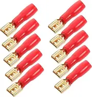 ULTECHNOVO 10 Pcs Female Insulated Spade Connectors Automotive Electrical Connectors for Cars Audio Quick Splice Crimp Terminals for Easy Installation and Sound Quality