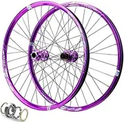 ZECHAO Mountain Bike Wheels,Thru-Axle End Cap 32 Holes Bike Hub Disc Brake 1.5-2.8in Tires 26 27.5 29in Cycling Wheelset 8/9/10/11/12 Speed Wheelset(29inch)