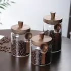 Coffee Bean Storage Jar Glass Sealed Containers Food Storage Canister Kitchen