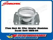 Simota 77mm Pod Air Filter Adaptor Aluminium suits Suzuki Swift 1989-94