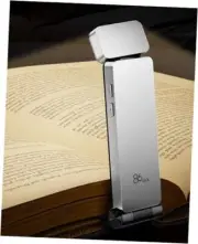 Reading Light, Rechargable Book Light for Reading in Bed, Ultralight Silver