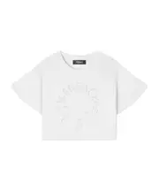 Versace Kids Logo Cut-Out Crewneck T-Shirt 8Y,6Y,14Y,12Y,10Y white