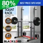BLACK LORD Squat Rack Adjustable Barbell Rack Bench Press Weight Lifting Gym