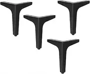 Triangle Table Legs DIY Metal Furniture Feet (10-17cm) Modern Furniture Legs, with Screws, for Cabinet, Chair, Coffee Table Sofa Legs 4 Pcs (Black, Gold, Silver)