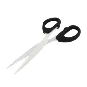 Office Stationery Black Plastic Handgrip Craft Cutting Long Blade Scissors