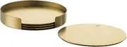 Orrefors 6311175 Peak Padded Non Slip Coasters, Set of 4, Gold