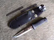 Original Czech Police / Army Legendary Attack Knife UTON M75 MIKOV Black Sheath