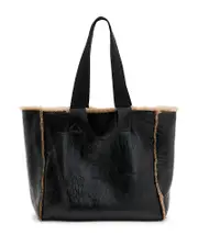 Allsaints Izzy Shearling Leather Tote