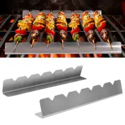 4pcs/set Skewer Grill Rack Stainless Steel Bbq Tools Picnic Barbecue Shish Kabob