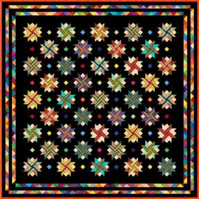 VIVACIOUS - 116" x 116" - Quilt-Addicts Pre-cut Quilt Kit King size`