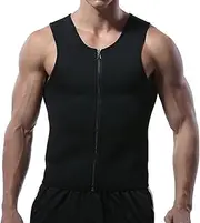 Sauna Vest for Men Sweat Tank Tops Men Neoprene Heated Sauna Vest Slimming Shirts Compression Tank Top Men with Zipper