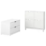 STÄLL / NORDLI hallway furniture, set of 2, white