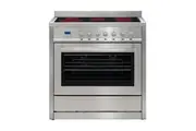Euromaid 90cm Electric Oven w Ceramic Cooktop Storage Drawer Stainless Steel