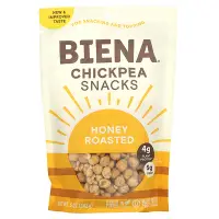 在飛比找iHerb優惠-[iHerb] BIENA 鷹嘴豆零食，烤蜂蜜，5 盎司（1