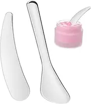 [Ipetboom] Skincare Mini Metal Cosmetic Spatula: 2Pcs Skincare Spatulas Portable Beauty Tools - Mini Cosmetic Spoon - Reusable Facial Applicator Cosmetic Spatula