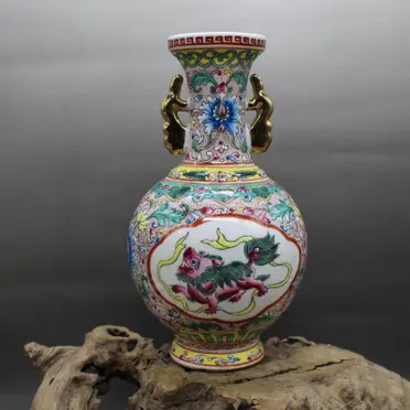 中国古美術　大清乾隆年製　粉彩花入 m75013358340_1.jpg?1712117679