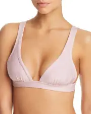 Norma Kamali banded Bikini top posey pink size M
