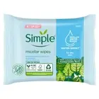 Simple Kind To Skin Micellar Biodegradable Facial Wipes 20 Wipes,,AUS