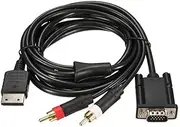 VGA High Definition Cable Box with Audio for Sega Dreamcast Console, HD PAL NTSC Support, Stereo Output, Anti-Interference Design