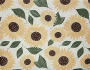 1 Printed Fabric Tablecloth, 52"x52" Square (4ppl) SUNFLOWERS, Beautiful Harvest
