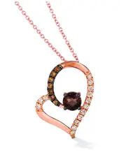 Le Vian Creme Brulee 14K Strawberry Gold 0.72 ct. tw. Diamond & Smoky Quartz Pendant Necklace