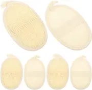 FRCOLOR 6pcs Body Brush Exfoliating Loofah Sponges Body Scrub Brush Bath Scrubber Loofa Sponge Scrubber Dry Brush Loofah Exfoliating Pad Loofah Scrubber Sponge Brush Cotton Take a Bath