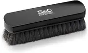 [Stone and Clark] Premium Black Horse Hair Brush - Horse Hair Shoe Brushes for Polishing, Cleaning & Buffing Leather Shoes - Boot Brush with Soft Bristles, Comfy Grip - Shoe Polish Brush Made of Beech Wood