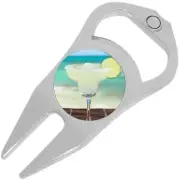 Margarita Beach Golf Ball Marker Divot Repair Tool Bottle Opener