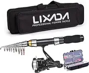 [Mingzhe] Fishing Rod Reel Combo Full Kit 2.1m/2.3m Telescopic Fishing Rod Spinning Reel Set with Hooks Soft Lures Barrel Swivels Storage Bag