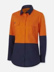 KingGee Womens Workcool Vented Spliced Shirt Long Sleeve K44226
