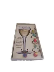 Vtg. 2001 Boston Warehouse Tropical Fish Wine Glass Markers Set Of 6 New In Box