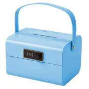 Mini Safebox with Lock - Money Safe and Cash Lock Box for Kids, Small Metal S...