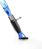 Lift Stand Adjustable Motorcycle Metal Foot Bracket Kick Side Bracket Durable Corrosion Resistant Bracket Scooter Stand Accessories Bracket swingarm spool(Blue)