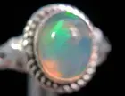 OPAL RING - Sterling Silver, Size 6 - Welo Ethiopian Opal Jewelry, 49221