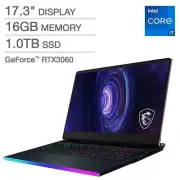 New MSI GE76 Raider 11UE-046 17.3" i7-11800H 16GB 1TB SSD RTX 3060 6GB - SEALED