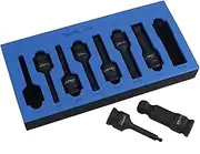 Metric Ball Ended Deep Long Impact Hex Allen Bit Socket 5mm – 19mm 8pc Set