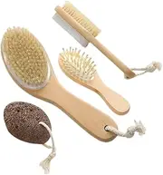 KOMBIUDA Deep Clean Exfoliating Set Body Brush Bath Brush Supple Bristle Back Scrubber for Daily Use