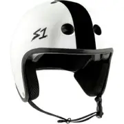 S-One Helmet Retro Lifer 2XL White Gloss/Black Stripes AJ Nelson
