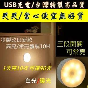 [現貨] USB充電人體感應燈 磁吸式 智能光控 紅外線 小夜燈 自動 感應 燈光 光感控制