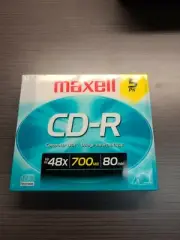 Maxell 5 Pack Blank Audio Music Data Recordable CD-R 80min 700MB Disc Slim Jewel