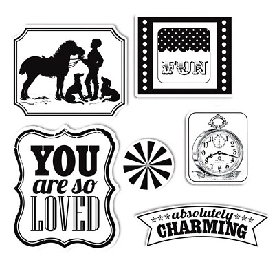 Sizzix Framelits This & That, Charming 6PK w/stamps #659044 Retail $34.99