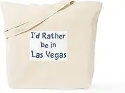 CafePress Rather Be in Las Vegas Tote Bag Natural Canvas Tote Bag, Reusable Shopping Bag