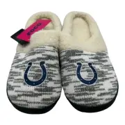 Women's FOCO Indianapolis Colts NFL Slippers Slip On House Shoes Size XL 11/12