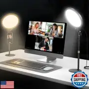 MoKo Desk Ring Light with Stand and Phone Holder, 10" Full-Screen LED Ring Li